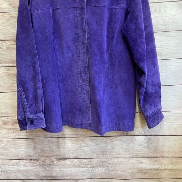 VIMTAGE A.M.I. LEATHER‎ JACKET IN PURPLE - Picture 3 of 6